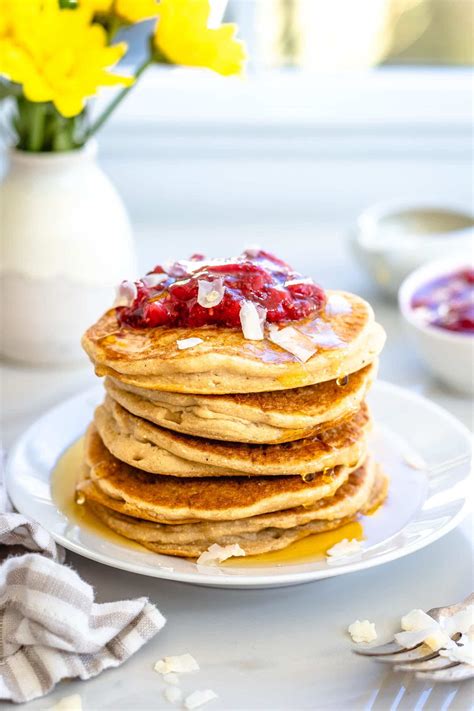 Vegan Coconut Flour Pancakes - Gluten-free - Two Spoons