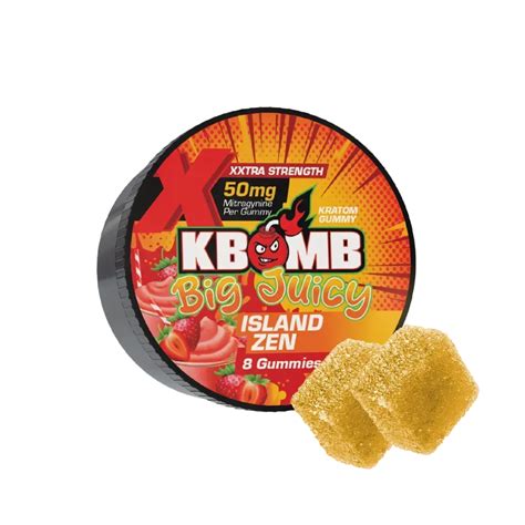 Big Juicy - 50MG Kratom Extract Gummies - KBomb Kratom