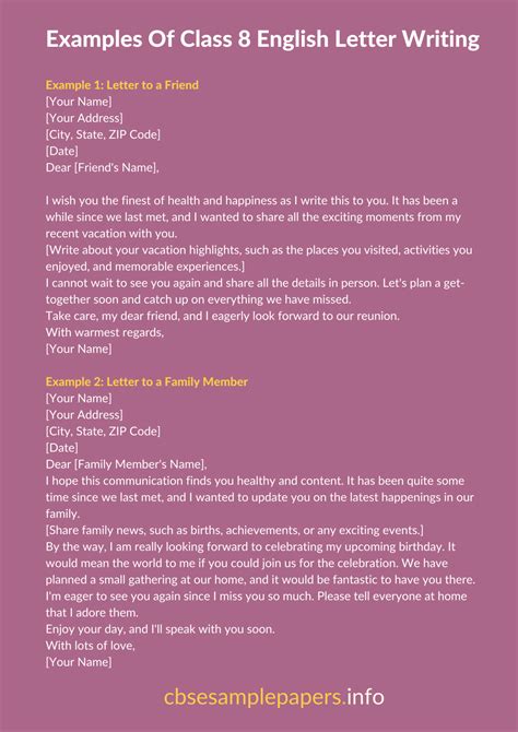 Image result for Letter-Writing Class 8