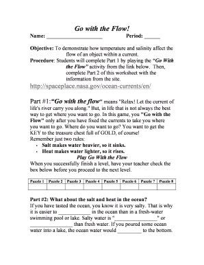 Fillable Online Go With the Flow - Mr Rebilas PCMS Science Fax Email ...