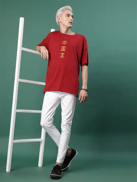 Bold Print Cotton Jersey Oversized T-shirt – rigoindia