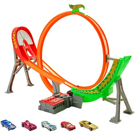 Hot Wheels Power Shift Raceway Track & 5-Race Vehicles Set - Walmart.com - Walmart.com