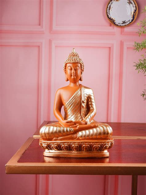 THE WHITE INK DECOR Premium fengshui Buddha Premium Gold - Symbolizes ...