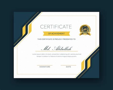 Modern creative and elegant certificate design template | AI-generated PSD