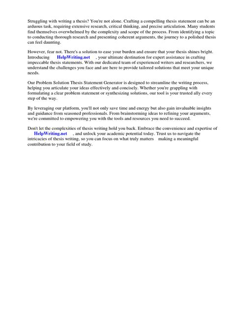 Image result for Problem Solution Thesis Statement Examples