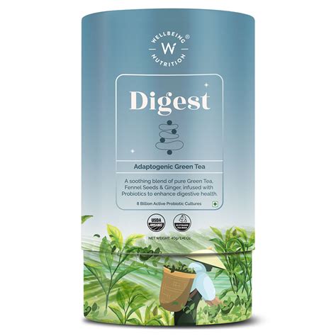 Buy Wellbeing Nutrition Digest Green Tea Bags, 20 Count | 19 Minutes ...