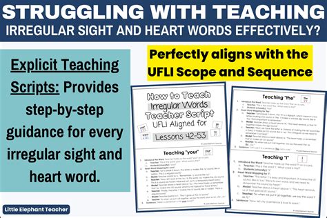 How to Teach UFLI Aligned Irregular Heart and Sight Words - The Guide!