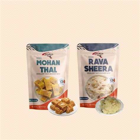 Mohanthal-Rava Shira -Combo 2 Items – Instafood