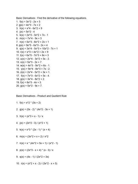Image result for Calculus Basic Worksheet