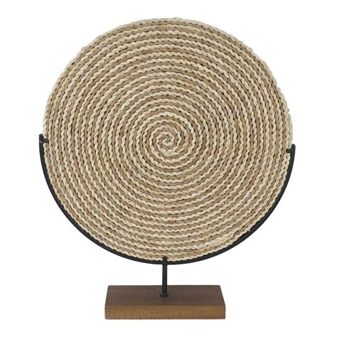 29In Circle Reed/Wood Floor Decor