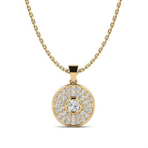 Order Women's Pendant Siskin in Round cut 0.07 Carat 14ct Yellow Gold ...