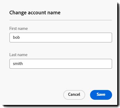 Change your email or name in Acrobat Sign