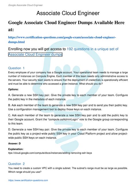 Associate cloud engineer pdf - Associate Cloud Engineer Google ...