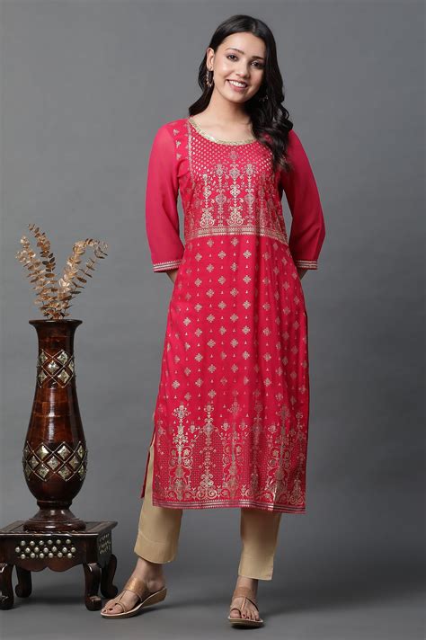 Buy Pink Embellished Kurta and Pants Set Online for Woman | Shop for ...