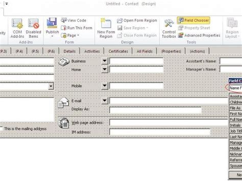 Image result for Outlook 2010 Forms Tutorial