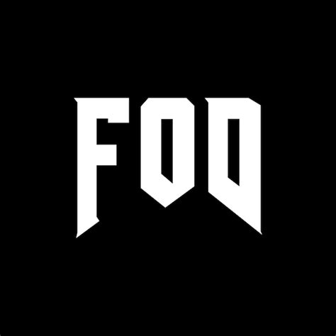 Fod letter logo design for technology company fod logo design black and ...
