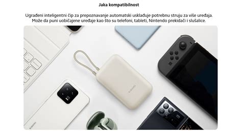 Xiaomi Power Bank 10000mAh (sa integrisanim kablom) - Mi Srbija