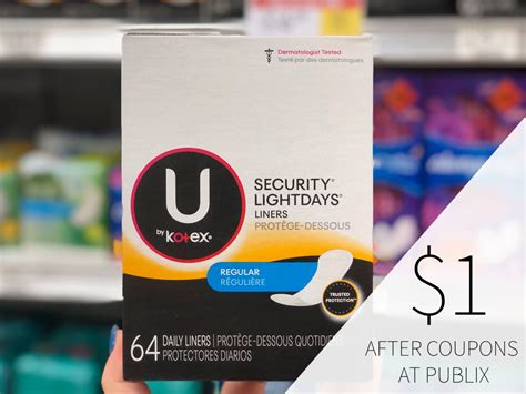Pick Up U by Kotex Tampons, Pads & Liners For As Little As $1 At Publix