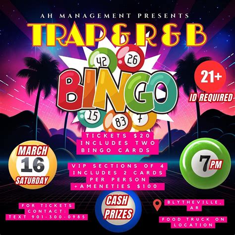 Trap & RnB Bingo, Soulful Lounge Event Center, Blytheville, 16 March ...