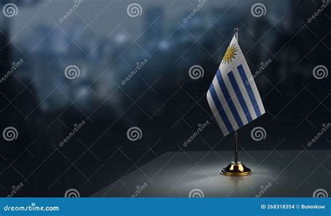 Small Flags of the Uruguay on an Abstract Blurry Background Stock Photo - Image of miniature ...