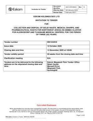 Image result for Garbage Collection Tender Sample