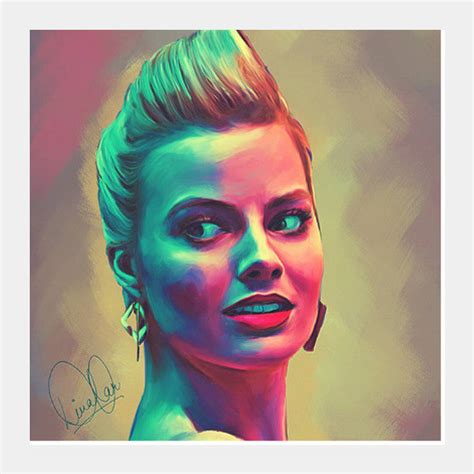 Margot Robbie Square Art Prints PosterGully Specials