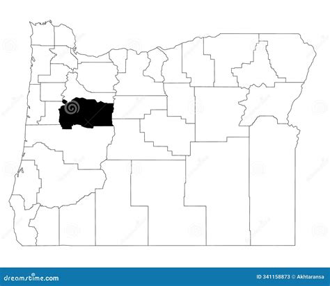 Linn County, Oregon State U.S. County, United States Of America, USA, U.S., US Map Vector ...