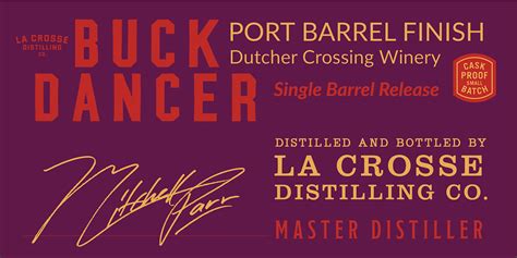 Buck Dancer Bourbon Single Barrel Release, La Crosse Distilling Co., 2 ...