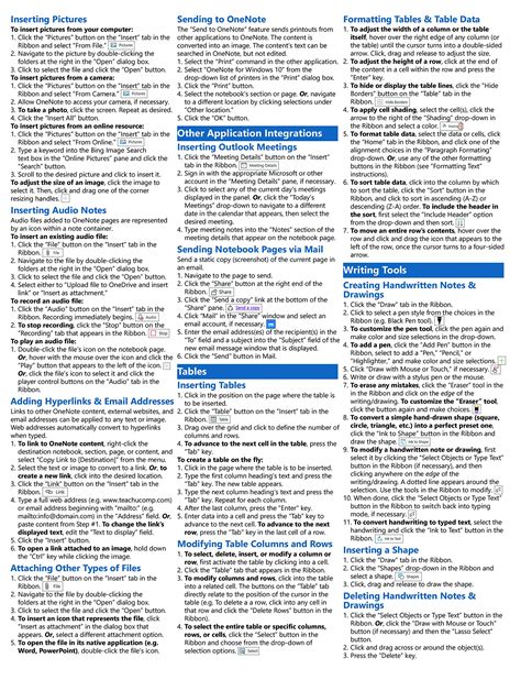 Image result for OneNote for Windows 10 Quick Reference Guide