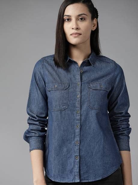 Denim Womens Shirts - Buy Denim Womens Shirts Online at Best Prices In ...