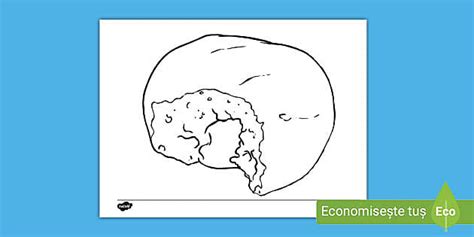 Gogoașă cu gem – Desen de colorat