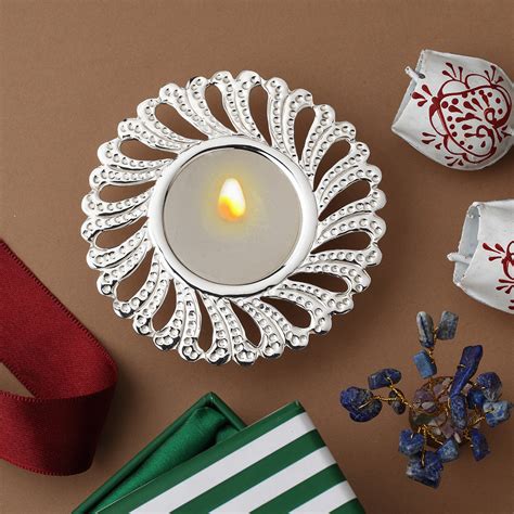 Christmas Tea Light Holder – Code Silver