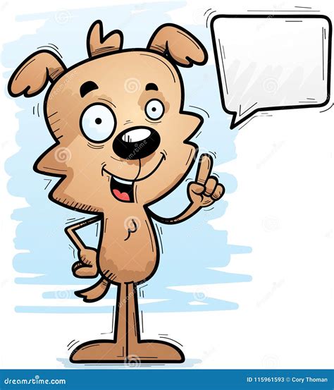 Cartoon Male Dog Talking stock vector. Illustration of happy - 115961593