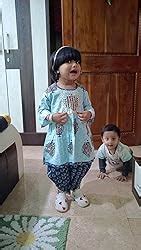 Superminis Baby Girls Jaipuri Print Frock Style Kurti With Frill ...