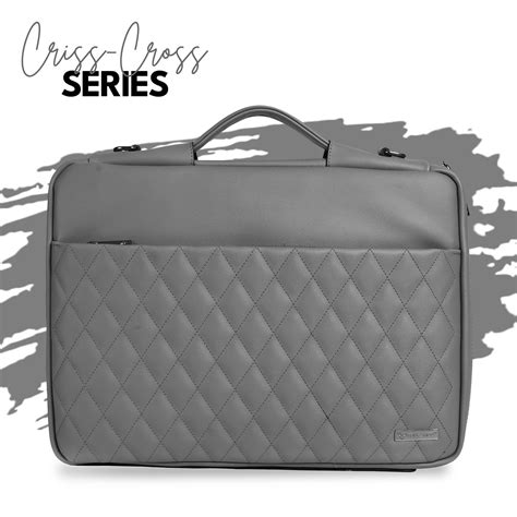 Vaku Luxos ® Criss-Cross Leather Sleeve 15” Messenger Sleeve Laptop Bag ...