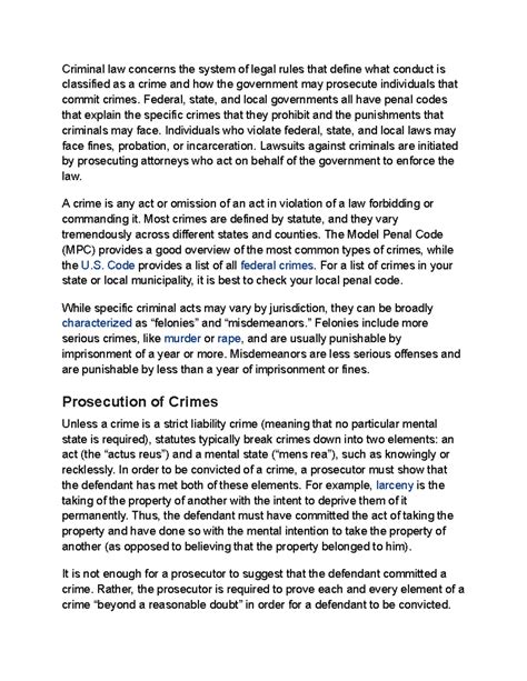 Criminal law concerns the system of legal rules that define what ...