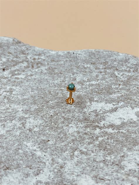 Tiny Nebula Turquoise Dot Nose Pin | 18kt Solid Gold – Shop Lune