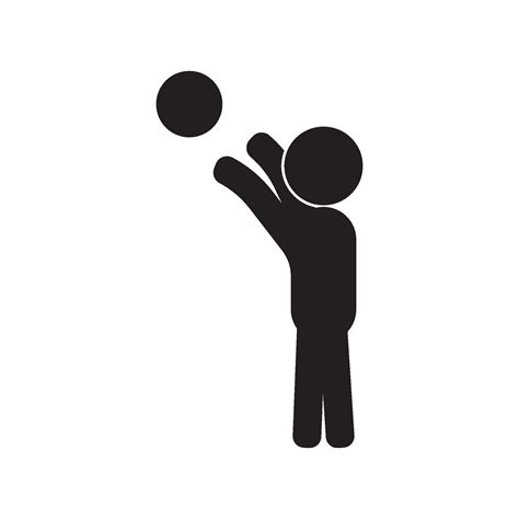person throwing ball icon vector 26547134 Vector Art at Vecteezy