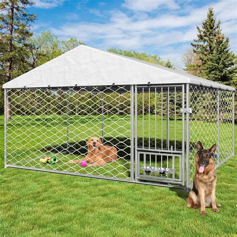 Amazon.com: Yafylly 10x10 Dog Kennel Outside, Heavy Duty Outdoor Dog ...