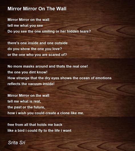 Mirror Mirror On The Wall Poem
