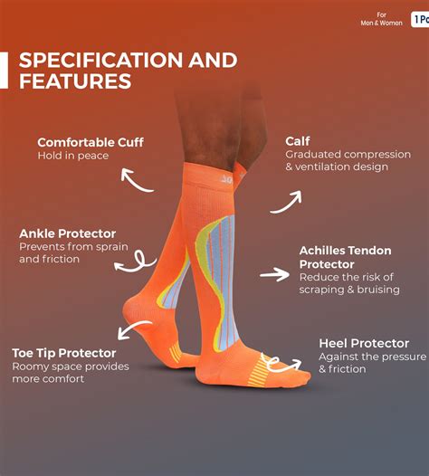 Sorgen® Compression Sports Socks Neon Orange