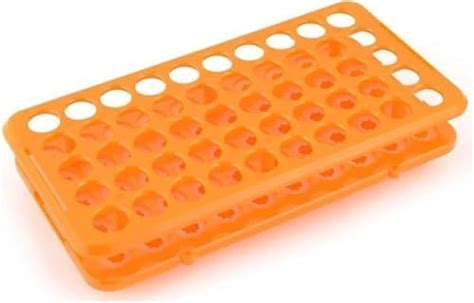 50-Hole Test Tube Rack with Silicone Gasket | Holds 5ml–15ml Tubes ...