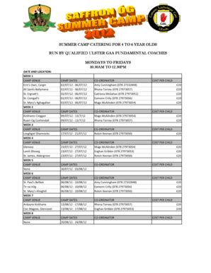 Fillable Online Saffron Og Application form 2012.xlsx - Antrim GAA Fax ...