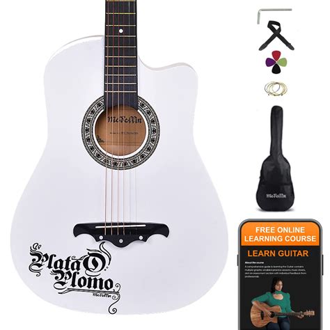 Medellin 38" Acoustic Guitar premium wood with adjustable Truss-rod ...