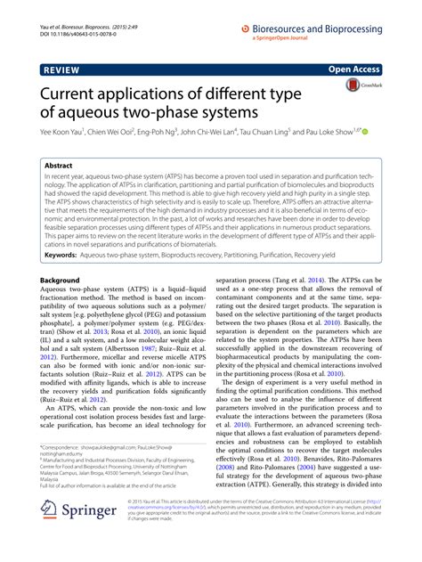 Image result for Aqueous Two-phase System Applications