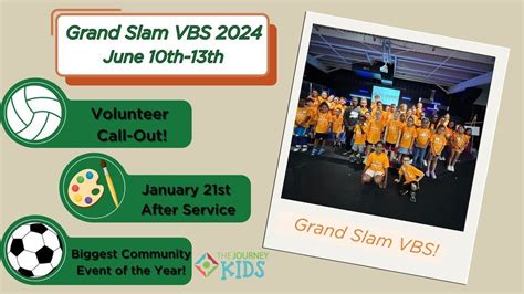 2024 VBS Volunteer Call-Out!, The Journey Church, Avon, 21 January 2024 ...