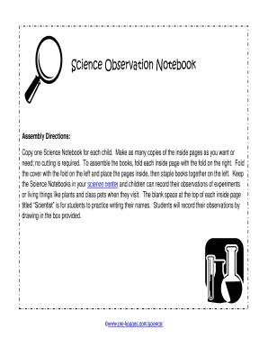 Fillable Online Science Observation Notebook Fax Email Print - pdfFiller