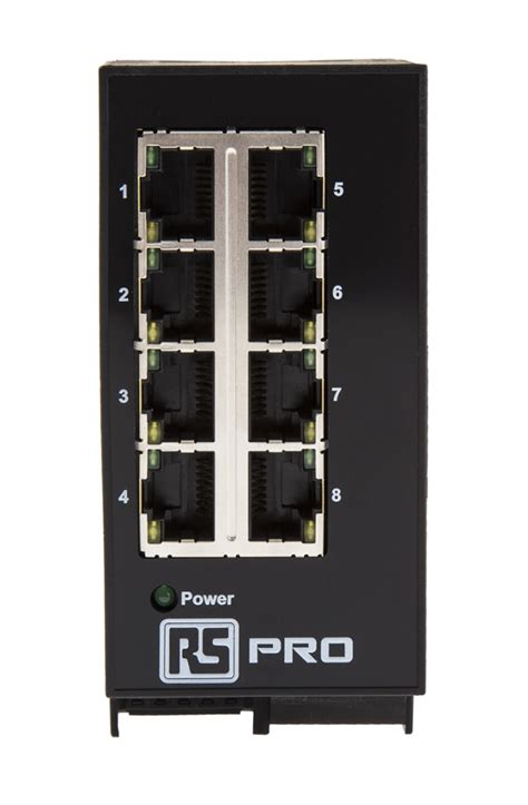 RS PRO | RS PRO DIN Rail Mount Industrial Ethernet Switch, 8 RJ45 Ports ...