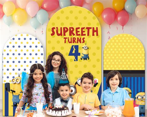 Minion Theme Arch Backdrop | Party Supplies India Online