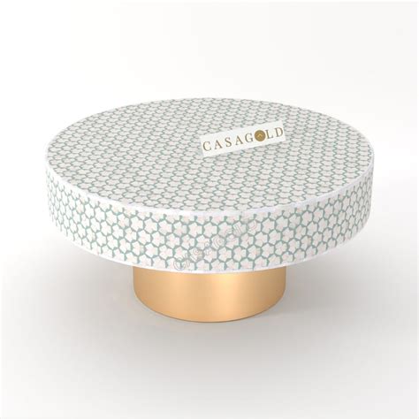 Inlay Round Coffee Table -Targua – CasaGold